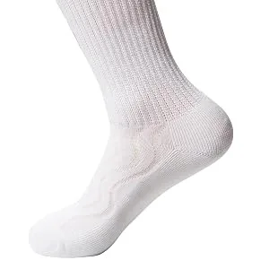 +MD 6 Pairs Non-Binding Men's Cushioned Moisture Wicking Bamboo Diabetic Crew Dress Socks 10-13 Black - product information 2