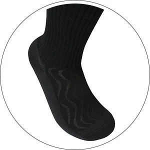 +MD 6 Pairs Non-Binding Men's Cushioned Moisture Wicking Bamboo Diabetic Crew Dress Socks 10-13 Black - product information 5