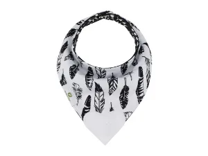 Pickle & Olive Reversible Baby Teething Bibs - Attached Heart Shaped Teether - Monochrome - Set of 2 - monochrome bibs