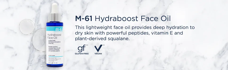M-61 Hydraboost Face Oil - Hydrating and restorative face oil with peptides  plant-derived squalane & vitamin E - face oil