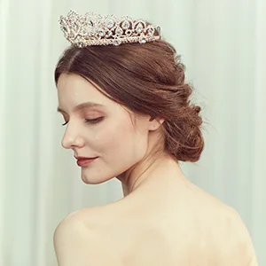 BABEYOND Vintage Crystal Queen Crown Tiara Rhinestone Wedding Princess Tiara Headband with Comb Pin Silver - product information 7