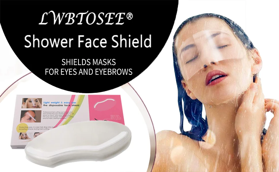 LWBTOSEE Disposable Plastic Eye Shield For Microblading  Permanent Makeup Eyelash Extensions  Eyes Cataract Surgery  Eyelid Blepharoplasty Aftercare-50pcs - face shields makeup shower barber transparent Hairspray lash hair cutting haircut hairspray