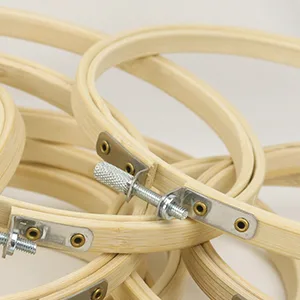 Similane 5 Pieces Embroidery Hoops Bamboo Circle Cross Stitch Hoop Ring 5 inch to 10 inch for Embroidery and Cross Stitch - product information 4