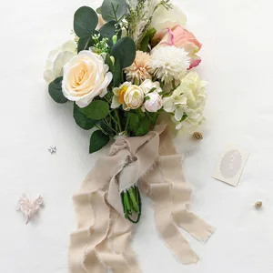 JEDIA Chiffon Ribbon  3 Rolls Champagne Beige Ribbon for Gift Wrapping  1.5 x 7Yd Chiffon Ribbon Set for Wedding  Bouquet Wrap  Bridal Bouquets  Wedding Invitations  DIY Crafts Beige pink 3 Rolls  1.5*21YD - product information 24