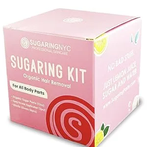 Sugaring Paste - Medium Grade Universal Paste for Large Areas  Back  Shoulders  Arms  Legs + Glove Set - sugaring kit