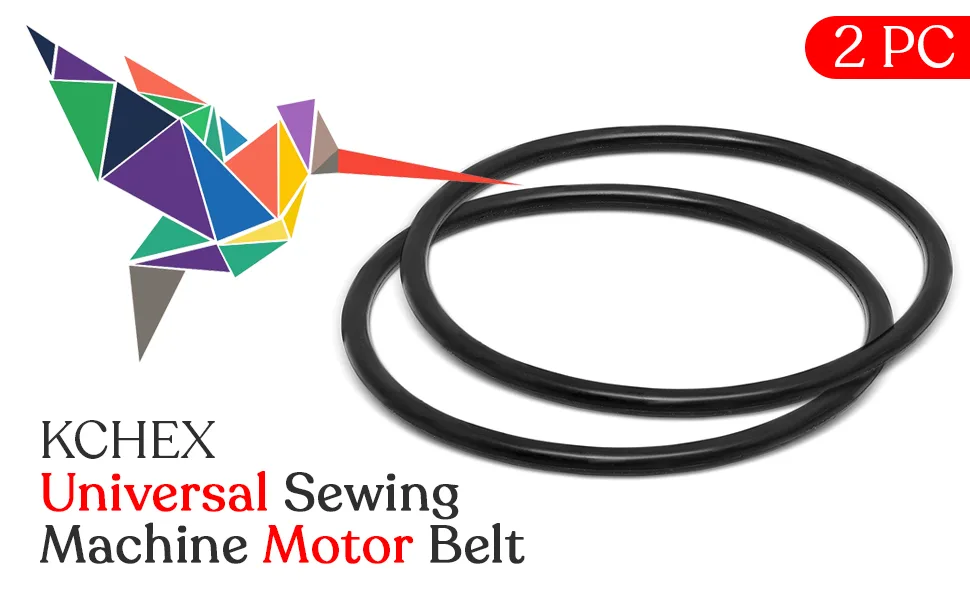 KCHEX 2 Universal Sewing Machine Motor Stretch Belt FIT 13-15 Singer White - sewing machine belt sewing machine motor