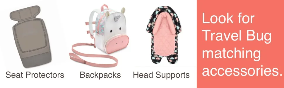 Travel Bug Baby 2 Piece Car Seat Strap Cover Teether Set (Pink) Light Pink - Travel bug strap covers car seat stroller bouncers teethers teething tethers soft safe comfortable