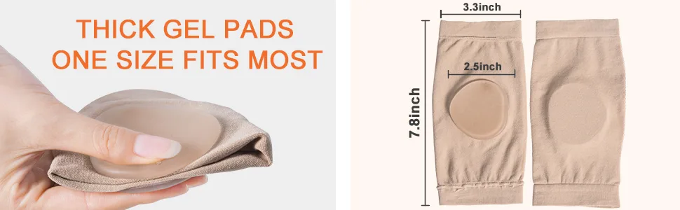 Povihome Elasticated Malleolar Sleeve with Two Gel Pads for Ankle Bone Cushioning & Protector  Great for Running  Skating  Cleats and Athletic Footwear - 1 Pair - product information 8