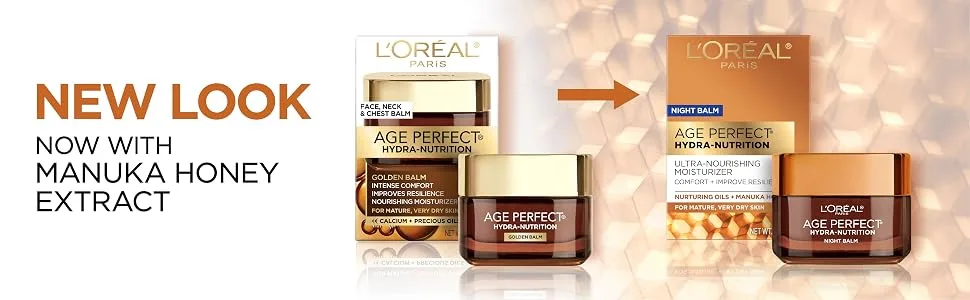 L'Oreal Paris Skincare Age Perfect Hydra-Nutrition Anti-Aging Day Cream with Manuka Honey Extract  1.7 Ounce - Face Moisturizer, Moisturizer for face, anti-aging face moisturizer, day cream, L