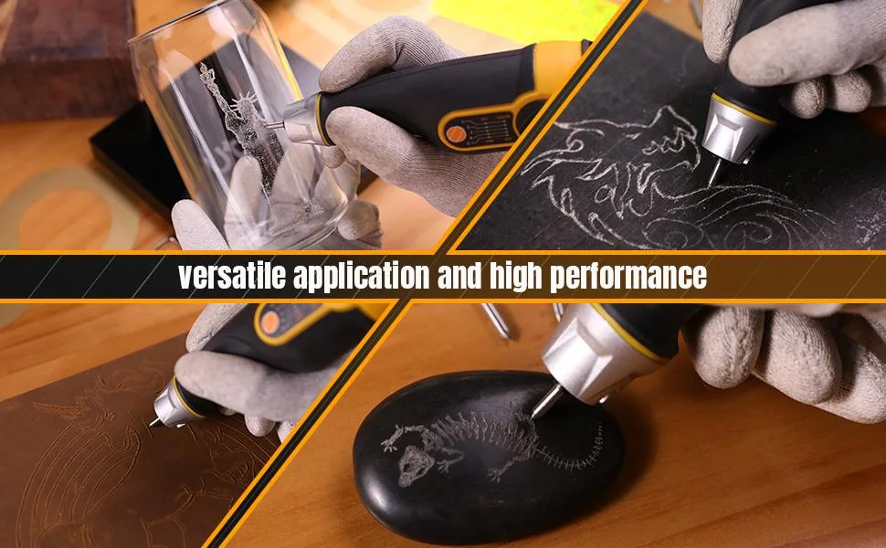 UTOOL Engraver Pen with Letter/Number Stencil  24W Handheld Etching Tool for Wood Metal Glass Engraving with 4 Replaceable Tungsten Carbide Steel Bits - product information 5