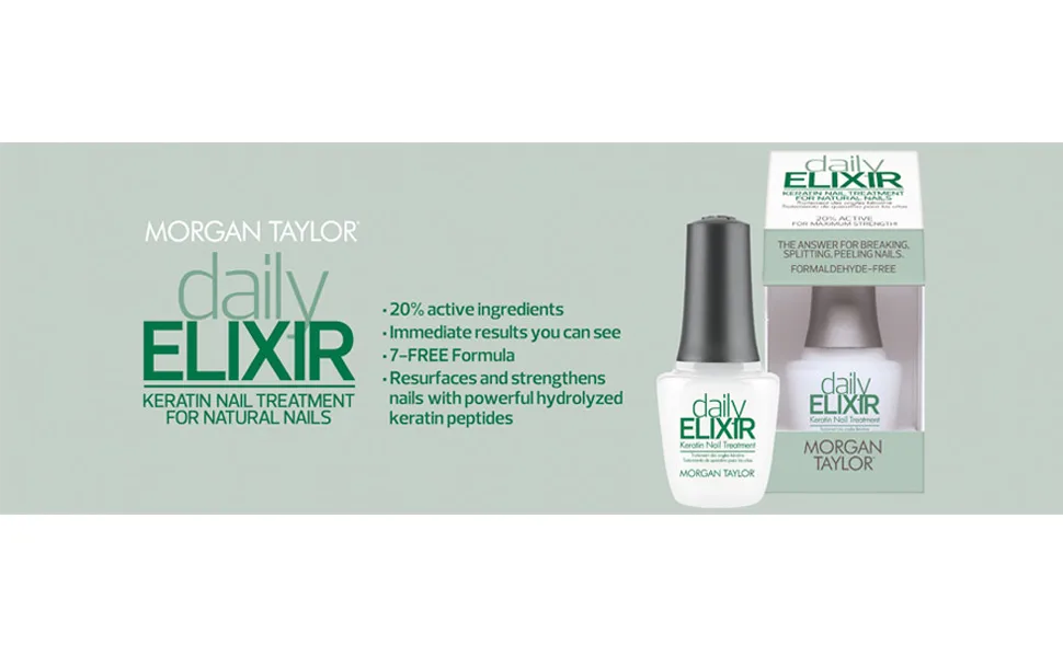 Morgan Taylor Daily Elixir Keratin Treatment  Base Coat For Nails  Long Lasting Nail Polish  Strengthening Base Coat  0.5 oz. - morgan taylor, dailyelixir