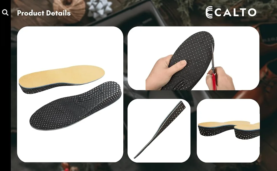 Height Increase Insole - Sheepskin Upper Comfort Elevator Shoe Insoles - 1.25 Inches Taller (Men)   Size Large (US Men Size 8 - 13) - IK303 - 3