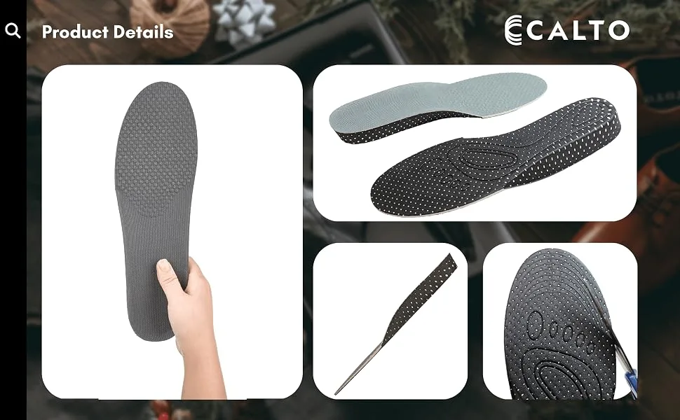 Height Increase Insole - Mid Sole Arch Support Front Messaging Height Insoles For Men - 0.8 inches Taller (Men)   OSFA (US Men Size 6.5   11.5) - IK304 - 3