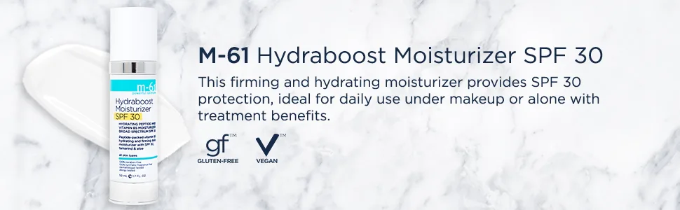 M-61 Hydraboost Moisturizer SPF 30- Unscented hydrating daily SPF 30 moisturizer with hyaluronic  vitamin B5 & E - m-61 hydraboost moisturizer spf30