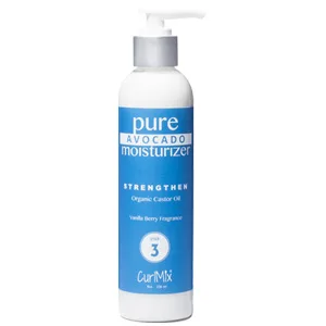 CurlMix Organic Moisturizer for Curly Hair with Avocado and Castor Oil - Strengthen - Vanilla Berry - 8 fl oz - moisturizer