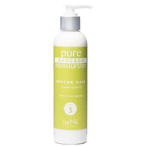 CurlMix Organic Moisturizer for Curly Hair with Avocado and Argan Oil - Softens - Lemon Creme - 8 fl oz - moisturizer