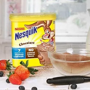 Nestle Nesquick Flavored Low fat Milk VITAMIN A&D - Vanilla - 14 Ounce Bottles 12 Pack - product information 3