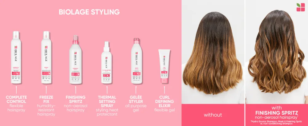 Biolage Styling Complete Control Hairspray | Adjustable Control Hairspray For Volume  Texture & Hold | For All Hair Types | Paraben-Free | Vegan | 10 Oz - biolage styling control spray gelee hair gel