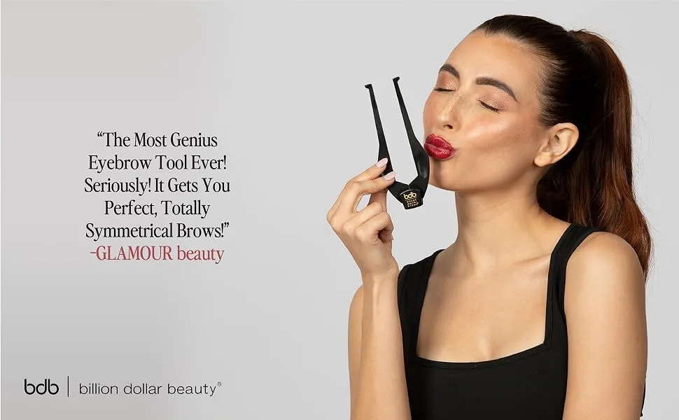 Billion Dollar Brows 2-Piece Brow Buddy Contour Stencil Microblading Kit for Symmetrical Eyebrows  Black - product information 5
