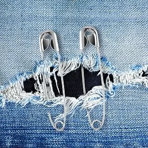 Officepal 100 PCS Large 2.17/55mm Size 4 Safety Pins   Heavy Duty  High-Grade Steel  Rust-Resistant Nickel Plated Steel Set- Best Sewing Accessories Kit for Baby Clothing Alloy Steel Size 4 (2.17/55mm) - safety pins