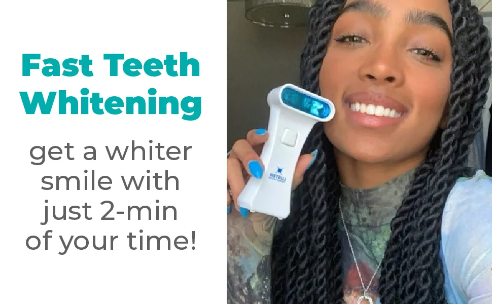 LUSTER PREMIUM WHITE Pearl Infused Pro Light Teeth Whitening System - Fast Whitening Kit with Light  Serum  Rinse  Toothpaste - 4Piece kit - image 4