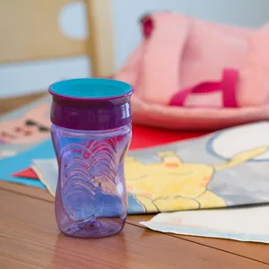 WOW CUP for Kids 360 Sippy Cup  Blue  10 oz / 296 ml - Kids Cup Backpack