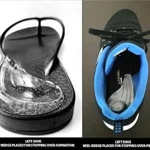 Heel Wedge for Over-Supination/Over-Pronation Re-Usable Adhesive Soul Insole - heel wedge shoe inserts insoles supination pronation ankle sprain lateral heel wedge gel boot sandal