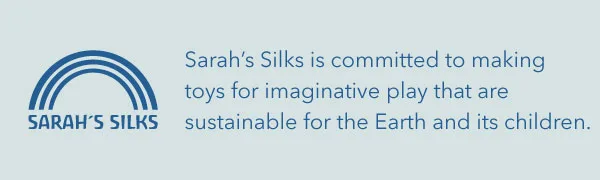 Sarah's Silks Silk and Wood Baby Teether Toy for Babies 3 Months and Older - Sea - SARAHS SILKS IS COMMITTED TO MAKING TOYS FOR IMAGINATIVE PLAY