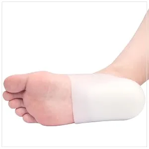 FOOTINSOLE.COM 1 Inch Height Increase Gel Sleeves - Silicone Heel Socks - Invisible Heel Protector (With Holes  1 Pair) 1 Pair - Holes - HEIGHT INCREASE SHOE PADS