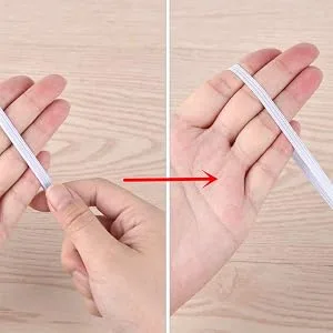 Abbaoww 144 Yard 3/8 Inch White Braided Elastic  Springy Stretch Braided Elastic Cord Elastic Band for Sewing White 3/8 Inch - stretch