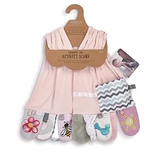 Baby Activity Pretty Pink One Size Fits Most Polyester Fabric Fashion Scarf - DEMDACO Mommy & Me Activity Scarf