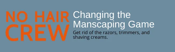 NO HAIR CREW Body Wax Strips   High Performance Wax Strips Made for Men  20 strips & 4 soothing cleansing wipes - Logo Banner