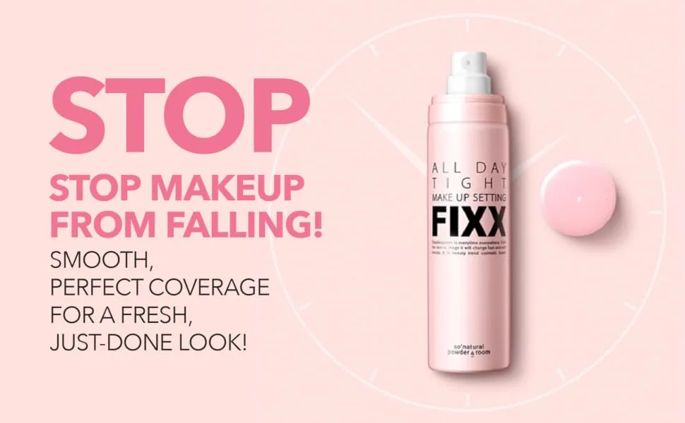 SO NATURAL ALL DAY TIGHT MAKE UP SETTING FIXER - Mist-type Spray  long lasting - MAKEUP SETTING SPRAY