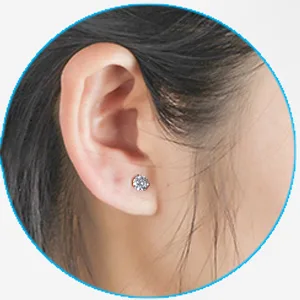 Anzero 2 Pcs Ear Piercing Kit  Disposable Sterile Ear Piercing Kit Painless Ear Piercing Gun Tool with Built-in 3mm Hypoallergenic Ear Studs - product information 3