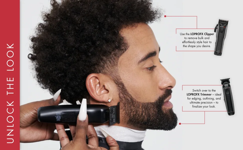 BabylissPRO Barberology Comb Set - LoPRO in use