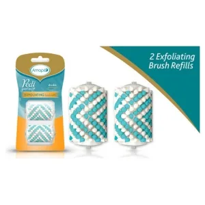Amope Amope pedi perfect electronic foot file exfoliating brush refills (2 refills) - uyio