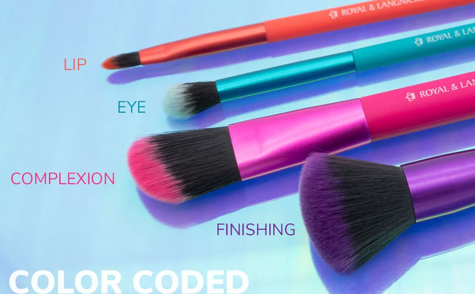 MODA Perfect Pairs Insta-Glow Makeup Kit Includes  Quick Contour and Highlight Brushes  Purple - MODA Makeup Brushes and Sets