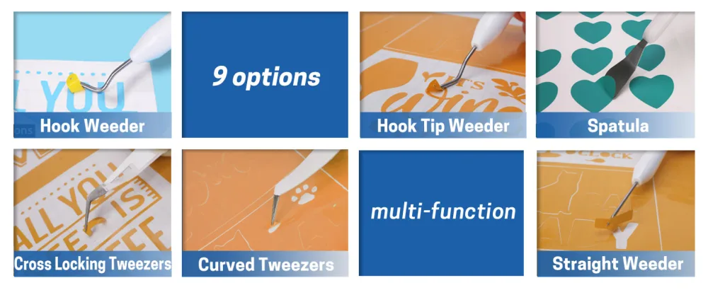 Craft Weeding Tools-Vinyl Weeder Basic Tool for Lettering (Hook Weeder) White Hook Weeder - CRAFT WEEDING TOOLS