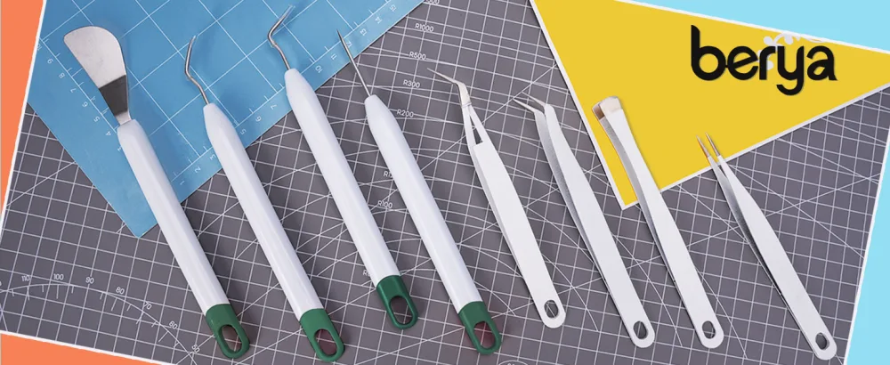 Craft Weeding Tools-Vinyl Weeder Basic Tool for Lettering (Hook Weeder) White Hook Weeder - CRAFT WEEDING TOOLS