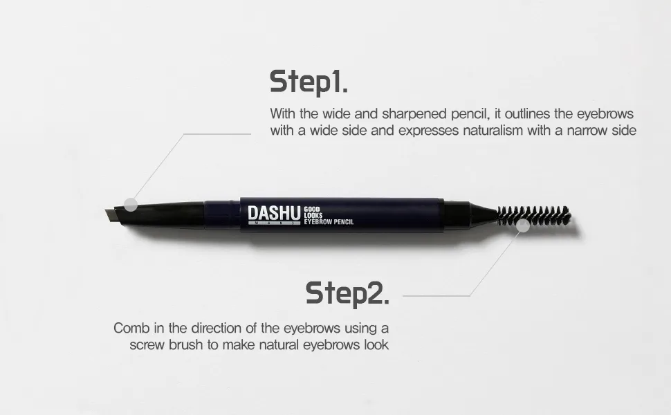 DASHU Good Looks Eyebrow Pencil   Square Tip Applicator Provides Easy Drawing - product information 9