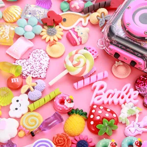 Slime Charms Cute Set - Charms for Slime Assorted Fruits Candy Sweets Flatback Resin Cabochons for Craft Making  Ornament Scrapbooking DIY Crafts (Candy) - slime charms2