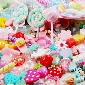 Slime Charms Cute Set - Charms for Slime Assorted Fruits Candy Sweets Flatback Resin Cabochons for Craft Making  Ornament Scrapbooking DIY Crafts (Candy) - slime charms4
