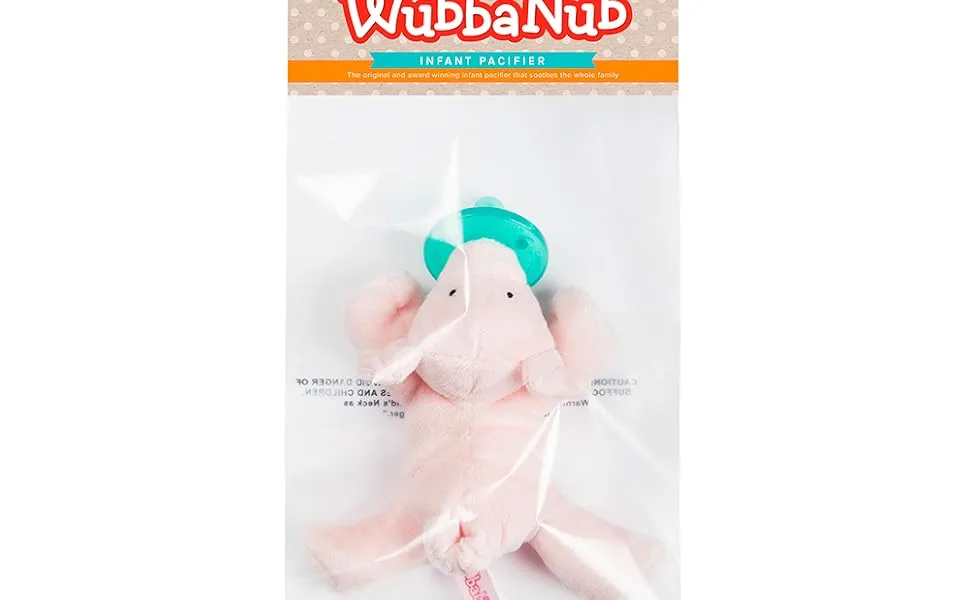 WubbaNub Infant Pacifier - Piglet - Piglet new header card in polybag