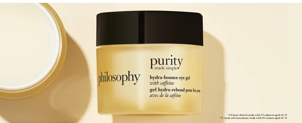 philosophy purity made simple Eye Gel 0.5 Fl Oz - philosophy purity hydra-bounce eye gel with caffeine