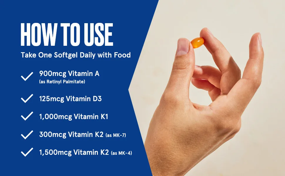 Bulletproof Vitamins A-D-K  30 CT - Take one softgel daily with food