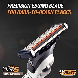 BIC Flex 5 Titanium 5-Blade Disposable Razor for Men  Sensitive Skin Razor For Smooth  Comfortable and Close Shave  10 Piece Razor Set - BIC Flex 5 Claim 2