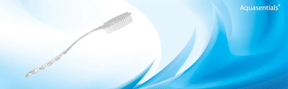Aquasentials Long Handle Bath Brush (Regular Stiff Bristle) Regular Stiffness - mitt pack bulk pouf loufa glove moisturizing sponge cloth brush shower bath lather soap gel lotion