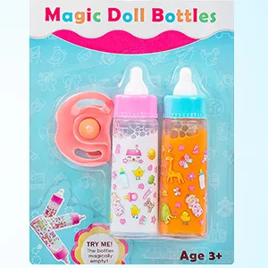 Exquisite Buggy My Sweet Baby Disappearing Magic Bottles - Includes 1 Milk  1 Juice Bottle with Pacifier for Baby Doll (Colorful) - magic bottles for baby dolls