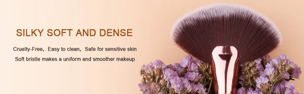 Docolor Fan Brush Face Makeup Brush Professional Highlighting Make Up Brushes Blush Bronzer Cheekbones Brush Soft Cosmetic Tool - fan brush