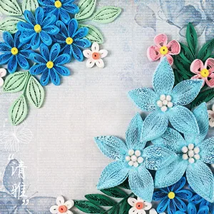 JUYA Quilling Paper and Tools Classic Set QK10 (Blue  Have Glue) - Product Show for 2D quilling work